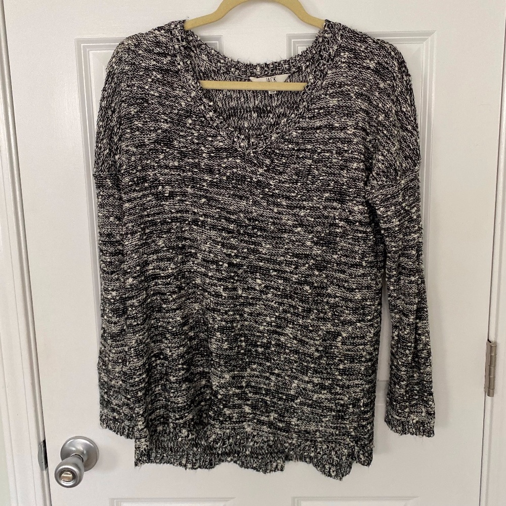 Jack BB Dakota black white tunic sweater